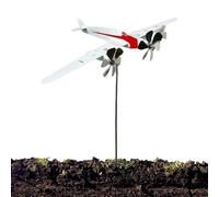 Girouette en Forme d'avion - Décoration de Jardin en Métal en Forme d'avion - Tourniquet À Vent Extérieur Moulinet,pour Jardin Cour Terrasse Pelouse Balcon Clôture Porte d'Entrée Fête