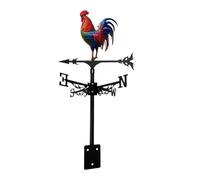 Girouette en forme de coq - Marqueur de direction du vent décoratif en fer pour toit de style ferme, décoration de paysage en métal durable pour suivi et affichage du vent | Pour jardin, arrière-cour