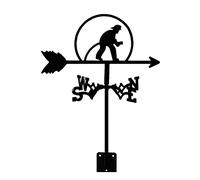 Girouette en Forme de girouette pour Montage sur Toit, girouette extérieure, scène de Ferme, Piquet de, indicateur de Direction du Vent avec Outil de Mesure de revêtement antirouille