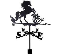 Girouette en forme de note de musique, décoration de toit, kit d'indicateur de direction du vent, girouette en métal pour jardin extérieur (style 4)