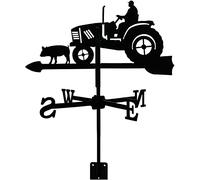 Girouette en Forme de Tracteur Agriculture Indicateur de Direction du Vent Girouette en Acier Inoxydable Girouette pour Patio Ornement Décoration Créative,C