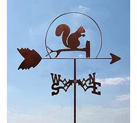 Girouette en métal avec Figurine d'écureuil, indicateur de Direction du Vent Pratique, girouette girouette girouette Vintage scène de Ferme Maison extérieur Artisanat Ornements