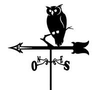 Girouette en métal avec silhouette d'animal - Outil de mesure professionnel - Indicateur de direction du vent - Montage sur toit - Girouette - Scène de ferme - Art de jardin