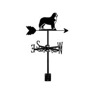 Girouette en métal Creuse en Forme d'animal, décorative pour Toit de Jardin, extérieur, Ferme, avec Support décoratif pour Chien Noir, Facile à Utiliser, Caniche Nain (Bouvier Bernois)