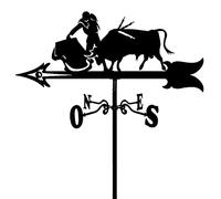 Girouette en métal de type animal pour toit extérieur - Outil de mesure - Indicateur de direction du vent pour jardin, terrasse, cour