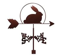 Girouette en métal de type lapin - Outil de mesure pour toit extérieur - Avec décoration animale - Indicateur de direction du vent - Facile à utiliser