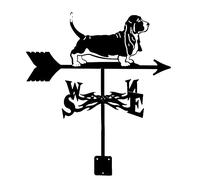 Girouette en métal en fer pour la maison, indicateur de direction du vent, outils de mesure pour toits de cour, outils de mesure pour décoration de jardin extérieur pour animaux