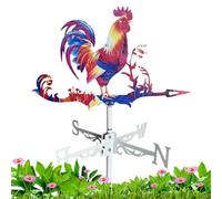 Girouette en métal en forme de coq - Décoration extérieure pour animaux de jardin - Éolienne pour jardin, ferme, girouette d'arrière-cour