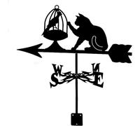 Girouette en métal, exquise Acier Inoxydable, rétro, indicateur de Direction, Ornement Jardin, terrasse, Cour, décoration, girouette-catE