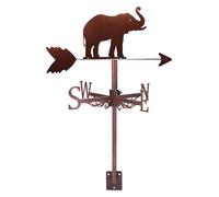 Girouette en métal for Animaux Sauvages, décoration de Jardin, indicateur de Direction Anti-âge en Acier Inoxydable for décoration de tonnelle de Ferme(Bronze,Elephant)