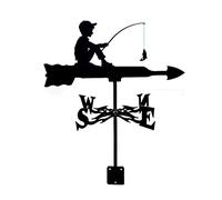 Girouette en métal Girouette en Fer avec Support de Montage Décoration Animale Conception de girouette Indicateur de Direction du Vent, Outil de Mesure de Direction Est Sud-Ouest Nord