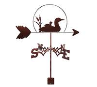 Girouette en métal Girouette en Fer avec Support de Montage Girouette Canard Décoration Est Sud Ouest Nord Indicateur de Direction du Vent Outil de Mesure