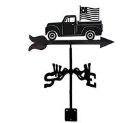 Girouette en métal Girouette en Fer avec Support de Montage Girouette Décoration Conception Est Sud Ouest Nord Direction du Vent Indiquant Outil de Mesure