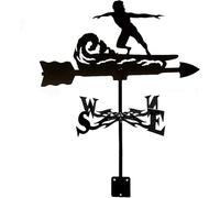 Girouette en métal, indicateur de direction du vent, montage sur toit, support en métal extérieur, outil de mesure de direction du vent, girouette, jardin, terrasse, toit, grange