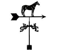 Girouette en métal Ornement de Cheval Animal Girouette en Fer Indicateur de Direction du Vent scène Outils de Mesure de avec Support de Montage résistant à la