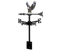 Girouette en métal pour décoration de jardin avec pointeur de direction et lettres N W E S pour extérieur, cour, clôture, boussole, lettres pointeur