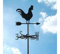Girouette en métal pour poules de ferme, support de toit extérieur, coq en acier inoxydable, outils de mesure de décoration, indicateur de direction pour l'architecture de jardin de cour, poules