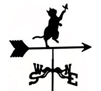 Girouette en métal pour toit extérieur, jardin, décoration de cour, outil de mesure professionnel - Indicateur de direction du vent - Facile à utiliser et à installer