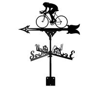 Girouette en métal pour vélo en acier inoxydable durable rétro scène de ferme indicateur de direction du vent Outil de mesure