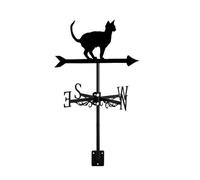 Girouette en métal représentant Un Chat Qui Marche et remue la Queue, indicateur de Direction du Vent, décoration de Toit pour Jardin, Ferme, Patio, Style C (Style B)