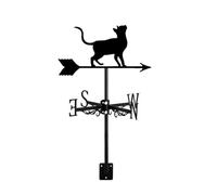 Girouette en métal représentant Un Chat Qui Marche et remue la Queue, indicateur de Direction du Vent, décoration de Toit pour Jardin, Ferme, Patio, Style C (Style E)