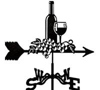 Girouette européenne en Fer forgé avec indicateur de Direction du Vent, kit d'indicateur de Direction du Vent, étanche, antirouille, en métal, Art de Cour, extérieur, pelouse, allée, terrasse,