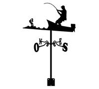 Girouette familiale en métal, Style Traditionnel, décorative et Vintage, Noire, pour l'indicateur de Direction la Mesure du Vent extérieur (Jardin, Toit, enclos).