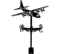 Girouette familiale exquise, décorative de Jardin en Acier Inoxydable, indicateur Direction du Vent, Motif champêtre, Ornement Patio ou Cour