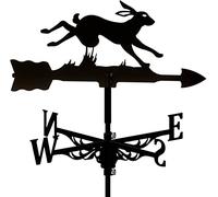 Girouette familiale exquise, rétro de Ferme en Forme lièvre, indicateur Direction du Vent, Ornement d'extérieur pour la décoration Jardin.
