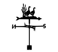 Girouette familiale,météo,décorative,kit d'indicateurs de Direction du Vent pour Jardin extérieur,Support en métal,Cour (Canard a)