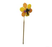 Girouette Fleurie Acier 45cm Résistant UV Extérieur | Rotation fluide au vent, design fleuri charmant, set de 3 , hauteur 45cm, pour idéal pelouse