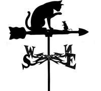 Girouette, girouette avec flèches Planeurs Ornement, Piquet de Jardin girouette indicateur de Direction du Vent Outil de Mesure Professionnel Jardin Cour Facile à Utiliser décoration(Cats and Mice)