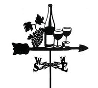 Girouette, girouette, bateau à voile, lapin, verre à vin rouge, agriculteur et cheval, silhouette de chat et d'oiseau, girouette, indicateur de direction du vent, outil de mesure professionnel, cadeau
