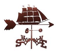 Girouette Girouette de Bateau en Acier Inoxydable ? Hangars d'extérieur en Fer, Toit de, granges, décoration de Cour, Outil de Mesure de la Direction du Vent