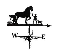 Girouette, girouette de ferme, support de toit, girouette, indicateur de direction du vent, clôture de jardin, toits, outils de mesure professionnels