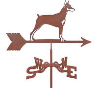 Girouette, girouette en métal Animal Camion Loup Roi Pie Ski Chien girouette Vintage indicateur de Direction du Vent Creux pour décoration de Jardin extérieur Toit paddoc