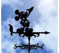 Girouette, girouette en métal for Cour, Toit, Jardin, Panneau de Direction en Fer forgé, décoration extérieure de Ferme, Vent avec Support extérieur, Jardin, pelouse (Color : Mickey Mouse)