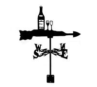 Girouette Girouette en métal girouette en Acier Inoxydable indicateur de Direction du Vent pour Outil de Mesure de décoration extérieure de de Toit en Fer extérieur