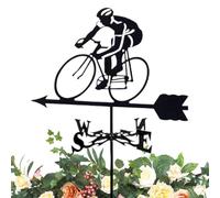 Girouette,Girouette Métal Cycliste | Outil Mesure Toit Décoration Extérieure pour Grange Garage Cour Ferme Terrasses