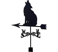 Girouette girouette outils de mesure en acier inoxydable durable rétro indicateur de direction du vent créatif piquet de jardin girouette pour décoration de jardin toit (couleur : symbole) (loup
