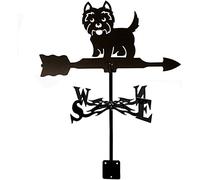 Girouette, girouette West Highland Terrier Aigle Silhouette Faite à la Main girouette en Acier Inoxydable indicateur de Direction pour Toit extérieur Jardin Montage Cour décor