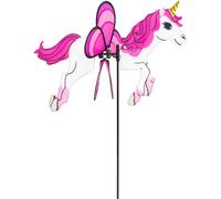 Moulin à vent licorne Invento - Blanc/Rose - 63 x 50 cm - Résistant aux intempéries