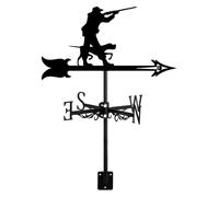 Girouette Hunter & Dog avec Support de Toit, indicateur de Direction du Vent for Ferme, Cour, Chasseur, Chasse, Jardin, décorations en métal, Chasseur(Huntsman)