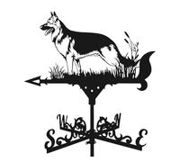 Girouette - Indicateur De Direction du Vent en Forme De Chien Mignon | Girouette À Revêtement Antirouille, Piquet De Jardin De en Fer Rétro, Indicateur De Direction Météo Décoratif, Ornement
