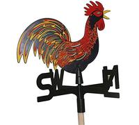 Girouette Indicateur de Vent avec Pointes Cardinales Coq en Acier pour Toit