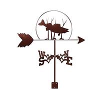 Girouette leucoplasie de Poisson en Acier Inoxydable, indicateur de Direction du Vent avec revêtement antirouille, Outils de Mesure pour Piquet de, décoration Artistique