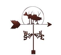 Girouette leucoplasie de Poisson en Acier Inoxydable, indicateur de Direction du Vent avec revêtement antirouille, Outils de Mesure pour Piquet de, décoration Artistique