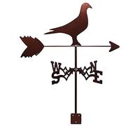 Girouette Oiseau en métal, girouette de, Toit extérieur, Ferme, indicateur de Direction du Vent, Outils de Mesure, Montage de décoration de Cour, girouette Indiquant la girouette, Marron, 35 x 50 cm