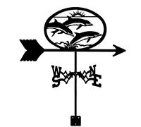 Girouette pour animaux sauvages - Support de toit inclus - Girouette à vent - Outil de mesure professionnel - Décoration de cour indiquant la direction du vent - Facile à utiliser et à installer
