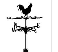 Girouette pour décoration de jardin - Coq en fer indicateur de direction du vent pour la maison et les abris de ferme
